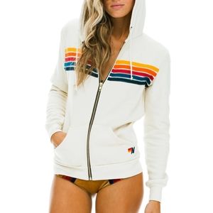 Aviator Nation 5 Stripe Hoodie, Size Small